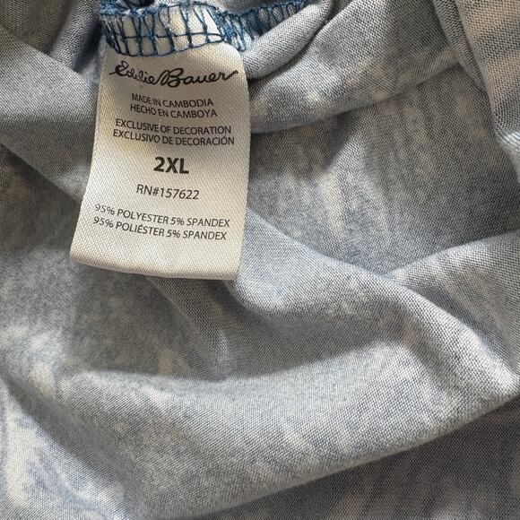 Eddie Bauer 2XL Pajama Pants Blue Brushed Knit Lounge Pants - Picture 6 of 8